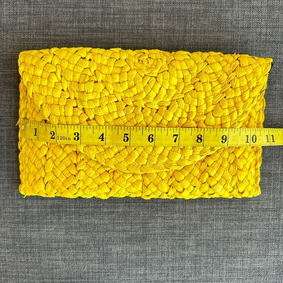 Yellow Woven Clutch | Beach wedding clutch - Picture 7 of 7